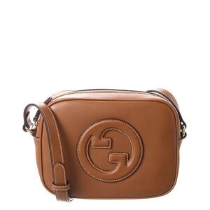 Gucci Blondie Mini Leather Camera Bag, Brown